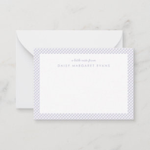 en vichy carte de billet personnalisée pour enfant