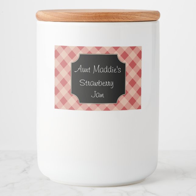 en vichy Jar Kitchen Étiquettes étiquette cadeau S (Devant)