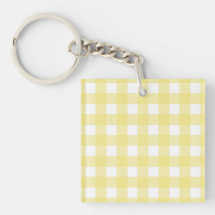En vichy jaune pâle et blanc