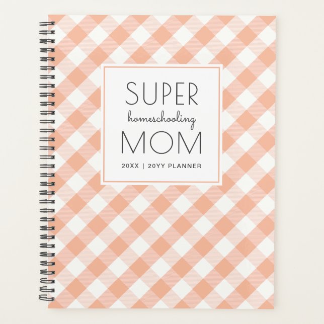 en vichy Peach et White Super Homeschool Maman (Devant)