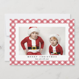 En vichy rouge vérifier le Carte photo plaid pour 