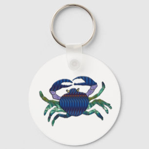 Enameled Blue Crab Schlüsselanhänger