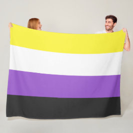 Enby-Flag (nicht binärer Stolz) Fleecedecke