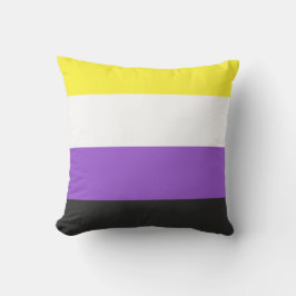 Enby-Flag (nicht binärer Stolz) Kissen