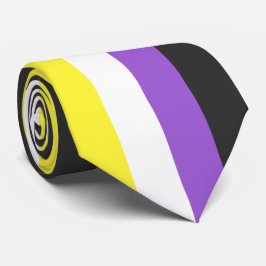 Enby-Flag (nicht binärer Stolz) Krawatte