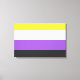 Enby-Flag (nicht binärer Stolz) Leinwanddruck