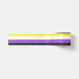 Enby-Flag (nicht binärer Stolz) Satinband
