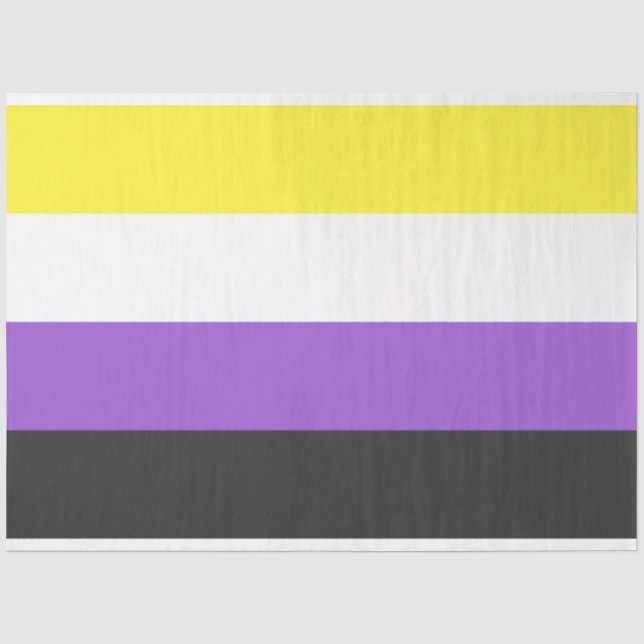 Enby-Flag (nicht binärer Stolz) Seidenpapier (Vorderseite)