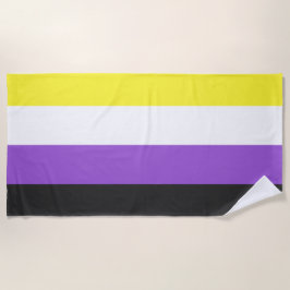 Enby-Flag (nicht binärer Stolz) Strandtuch