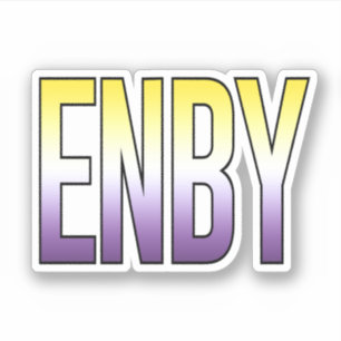 ENBY-nichtbinär Aufkleber