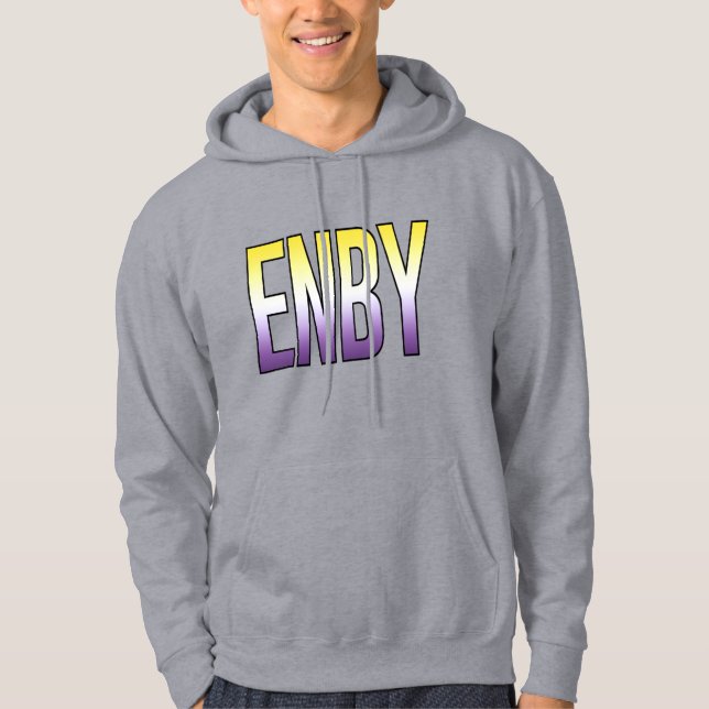 ENBY - nichtbinär Hoodie (Vorderseite)
