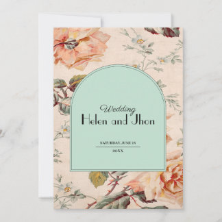 Encanto Floral Vintage Einladung