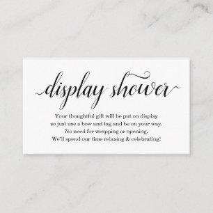 Encart de douche à afficher pour invitation - Simp