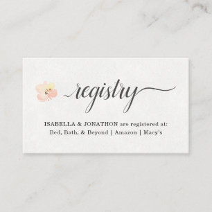 Encart de registre floral aquarelle pour invitatio