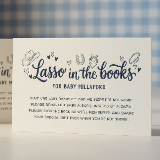 Encart pour Baby Shower de cow-boy "Lasso in the B