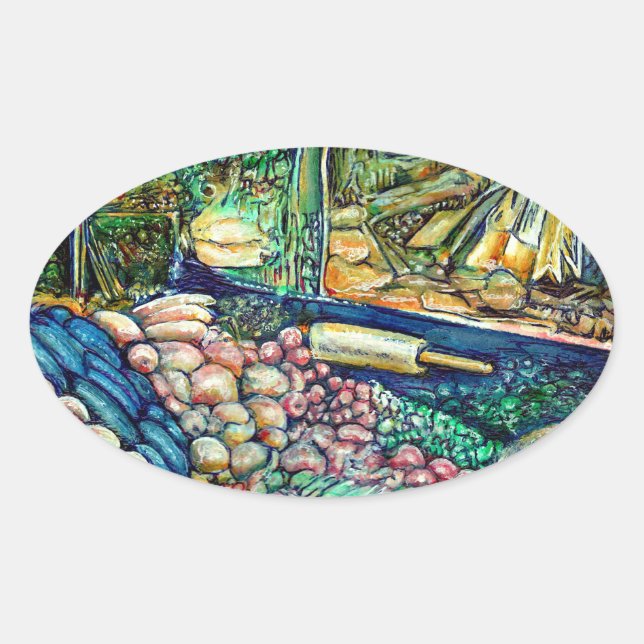 Enceladus Ovaler Aufkleber (Vorderseite)