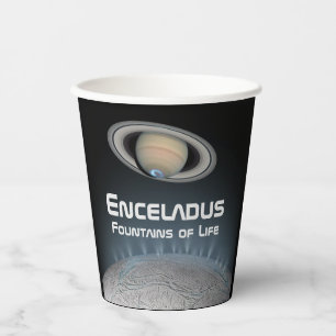Enceladus Saturn Mond Fontänen des Lebens Pappbecher