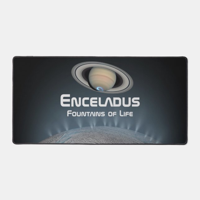 Enceladus Saturn Mondbrunnen Schreibtischunterlage (Vorderseite)