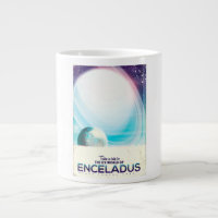Enceladus Space Reise Vintage Poster