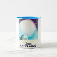 Enceladus Space Reise Vintage Poster
