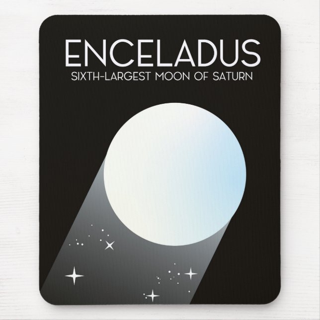 Enceladus Weltraumkunst. Mousepad (Vorne)