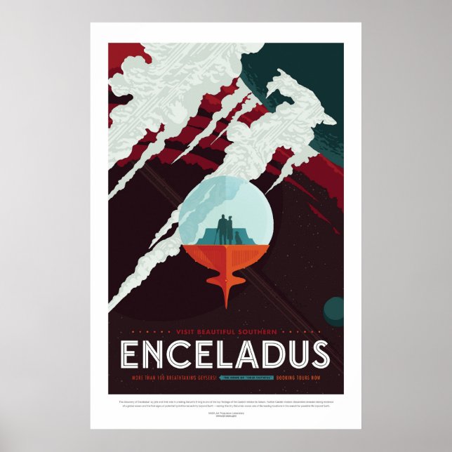 Enceladus | Zukunftsvisionen der NASA Poster (Vorne)