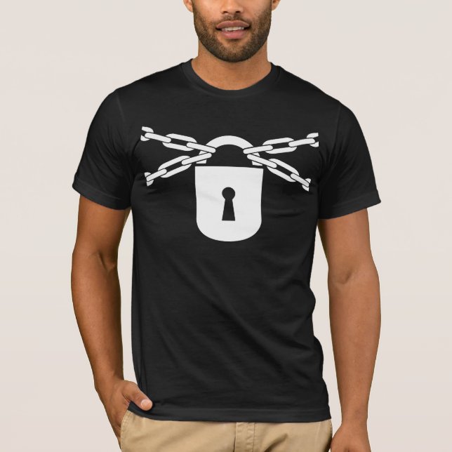 Enchaîné vers le haut du T-shirt (noir) (Devant)