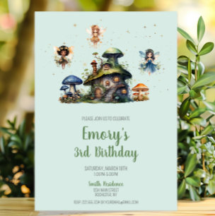 Enchangerie Mushroom zum 3. Geburtstag Einladung