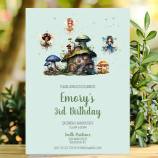 Enchangerie Mushroom zum 3. Geburtstag Einladung