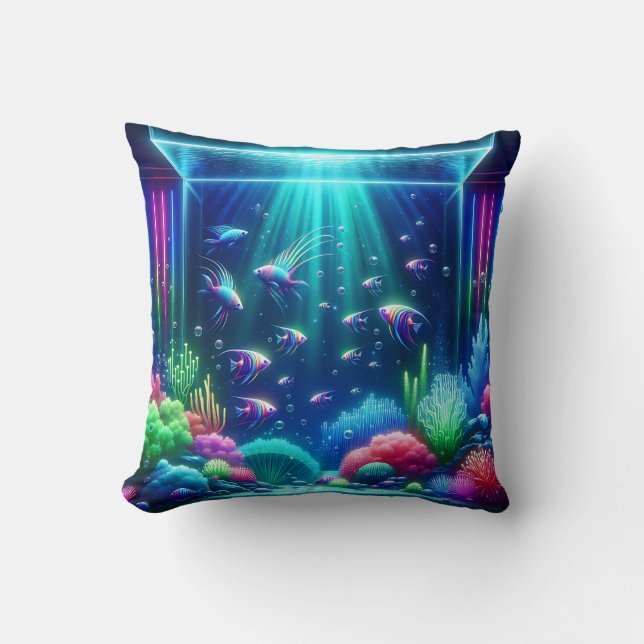 "Enchanted Aquarium Escape" Kissen (Vorderseite)
