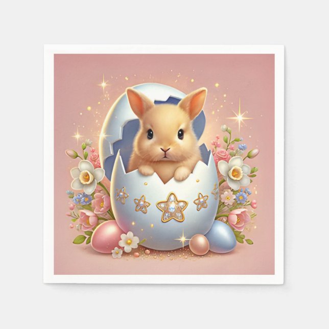 Enchanted Baby Bunny Napkins Serviette (Vorderseite)