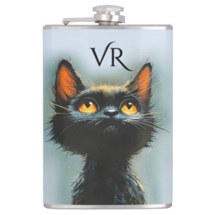 Enchanted Black Cat Flachmann