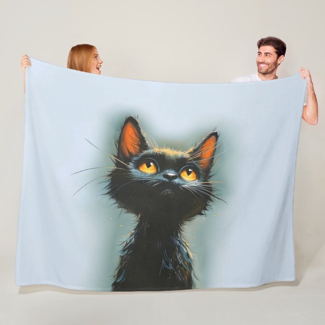 Enchanted Black Cat Fleecedecke (Beispiel)