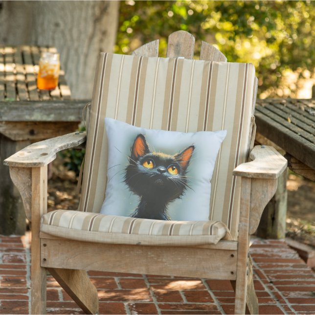 Enchanted Black Cat Kissen (Stuhl)