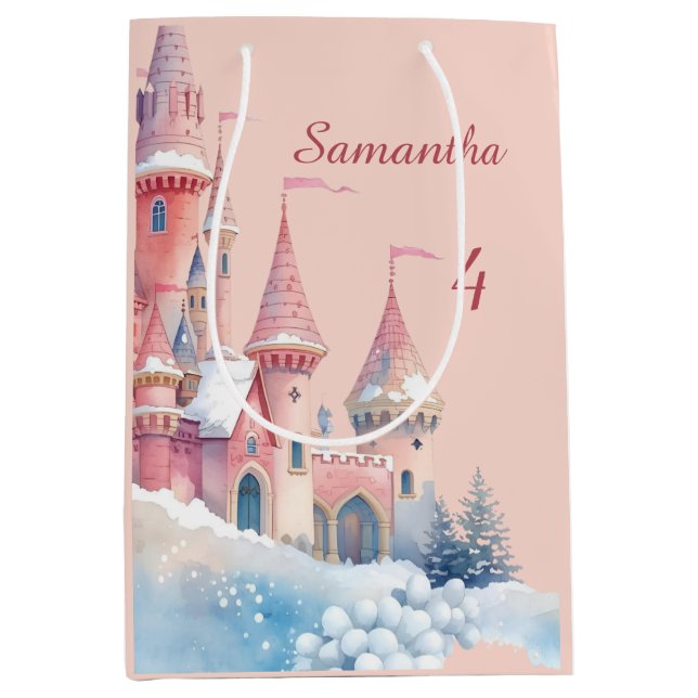 Enchanted Castle Gift Bag, Princess Present Bag  Mittlere Geschenktüte (Vorderseite)