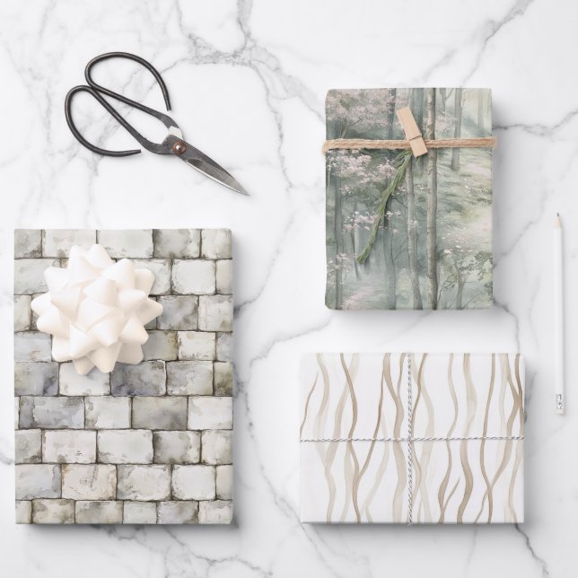 Enchanted Dream Bricks Birthday Geschenkpapier Set (Vorderseite)