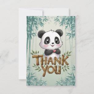 Enchanted Elegant Panda Dankeskarte