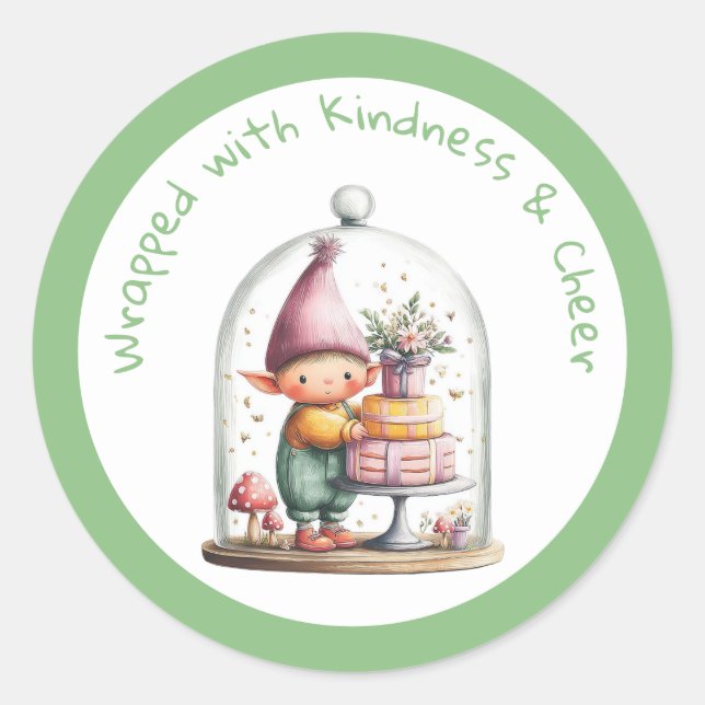 Enchanted Elf | North Pole Christmas  Runder Aufkleber (Vorderseite)