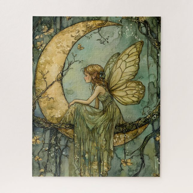 Enchanted Fairy And Crescent Moon (Vertikal)