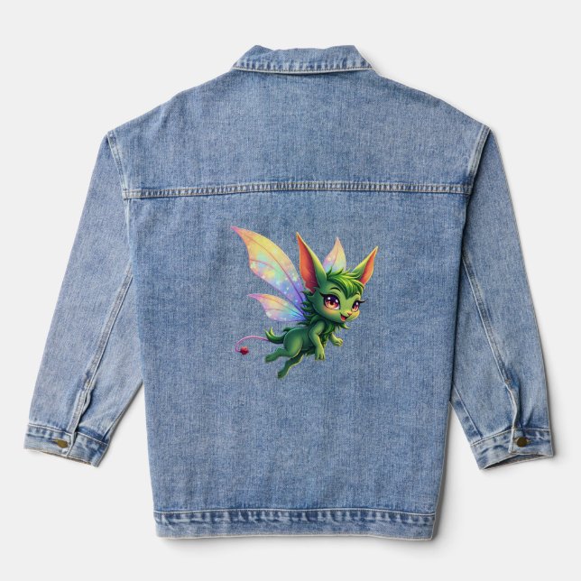 Enchanted Fairy Critter – Magical Forest Sprite  Jeansjacke (Rückseite)