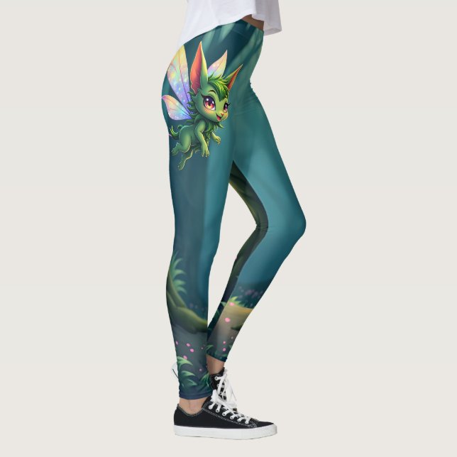 Enchanted Fairy Critter – Magical Forest Sprite  Leggings (Rechts)