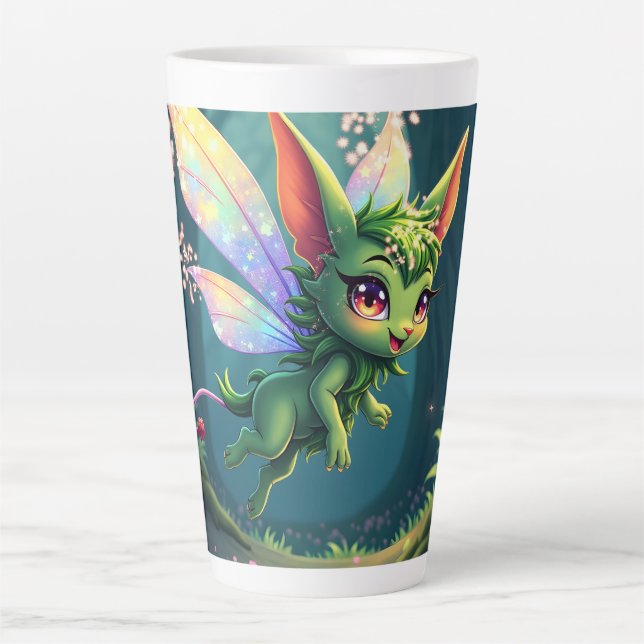 Enchanted Fairy Critter – Magical Forest Sprite  Milchtasse (Vorderseite)