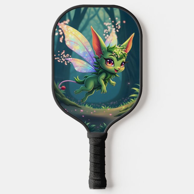 Enchanted Fairy Critter – Magical Forest Sprite  Pickleball Schläger (Vorderseite)