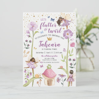 Enchanted Fairy Garden zum Geburtstag Einladung