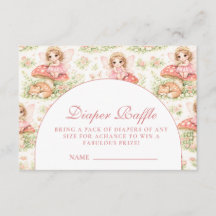 Enchanted Fairy Girl Baby Shower Diapper Raffle