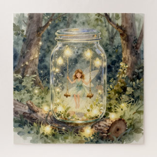 Enchanted Fairy in a Jar in a Magical Forest