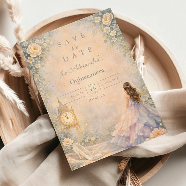 Enchanted Fairytale Garden Quinceañera Save The Date (Von Creator hochgeladen)