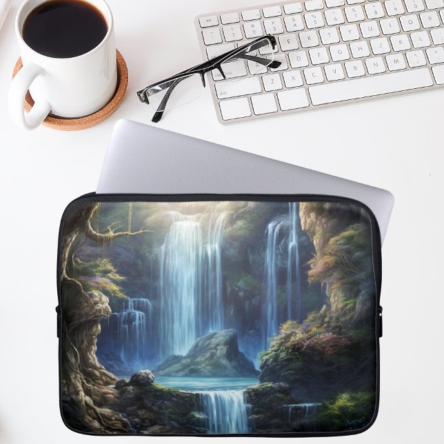 Enchanted Fantasy Waterfall Dreamscape  Laptopschutzhülle (Von Creator hochgeladen)