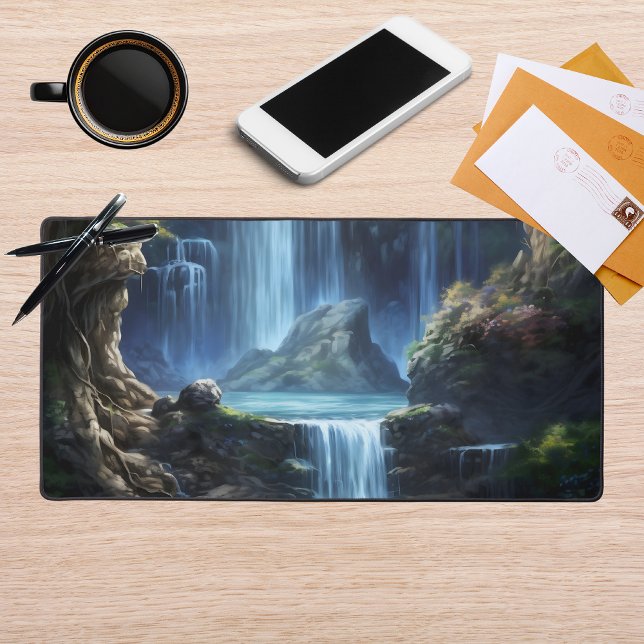 Enchanted Fantasy Waterfall Dreamscape  Schreibtischunterlage (Von Creator hochgeladen)