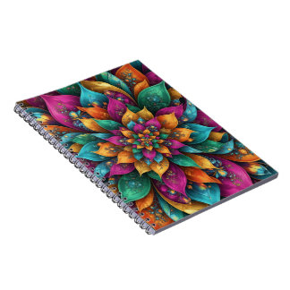 Enchanted Flora Gold Watercolor Botanical Notebook Notizblock